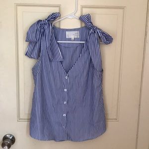 EUC JOA blue top